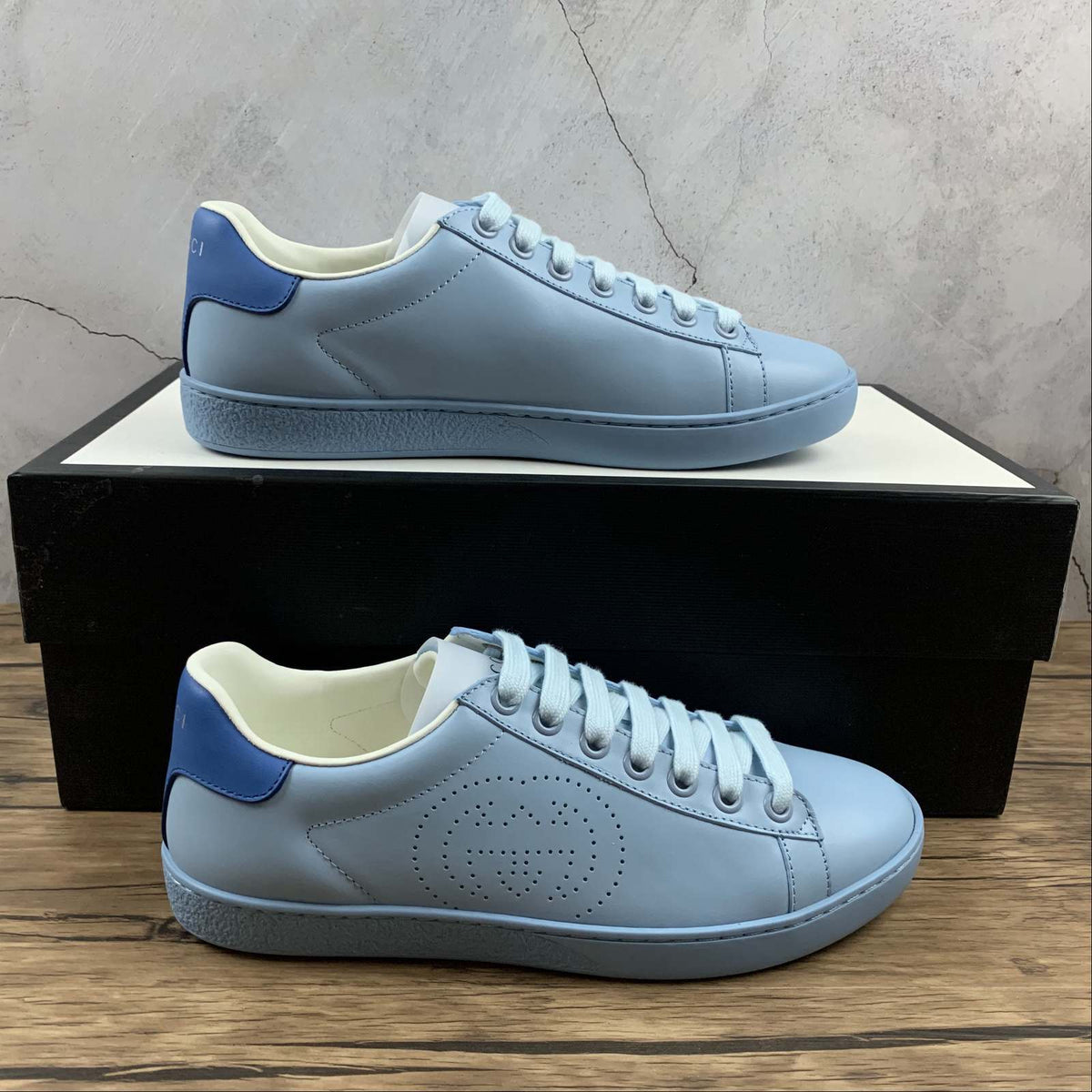 Gucci Light Blue Low-Top Sneakers