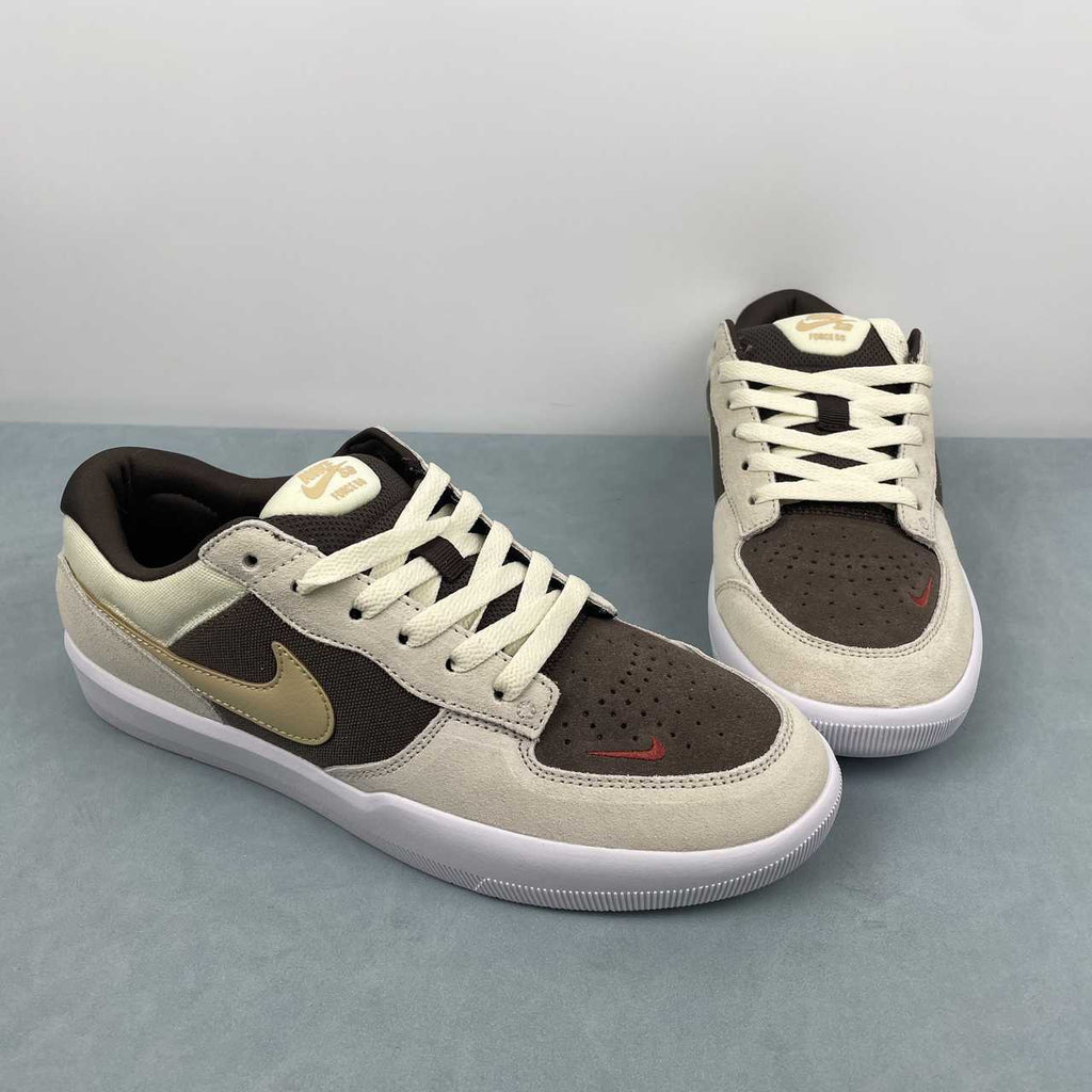 Nike SB Force  Low-Top Sneakers - Cream / Dark Brown / Tan