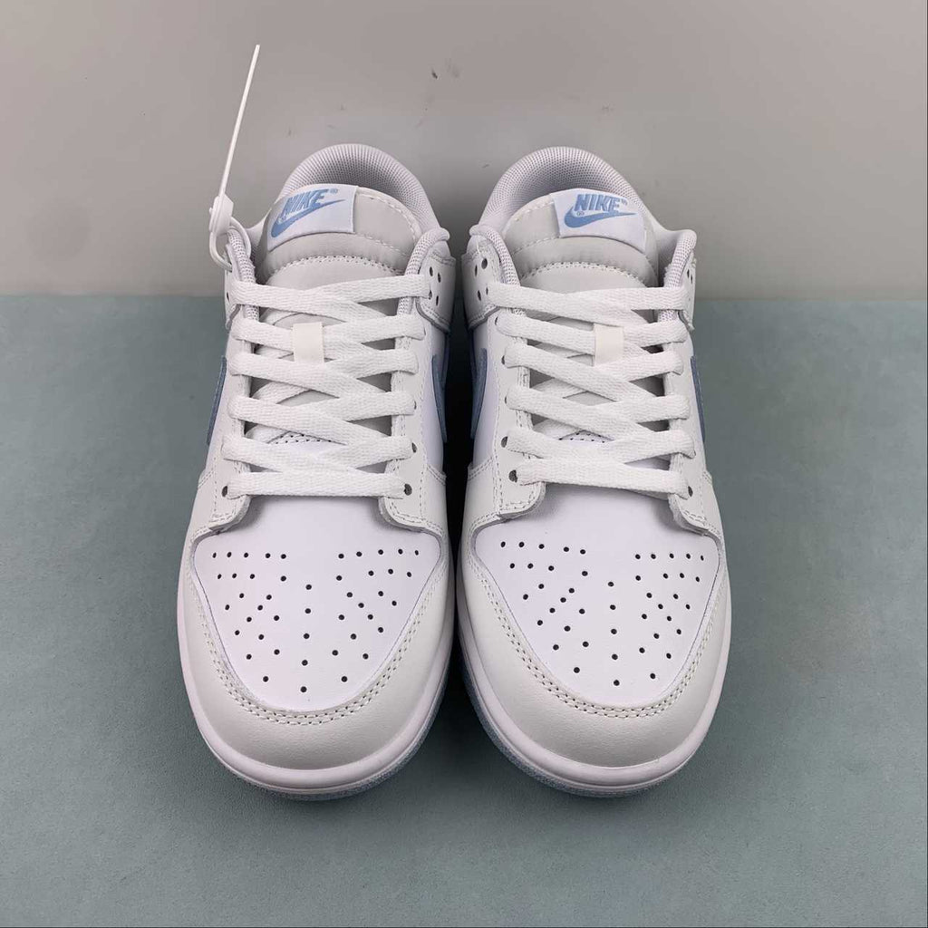 Nike Dunk Low Sneakers - White, Light Grey & Blue DV0831-109