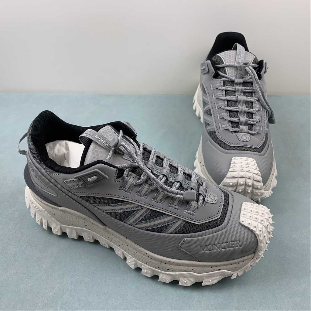 Moncler x Hoka Mafate Speed    Gray Chunky Sneakers