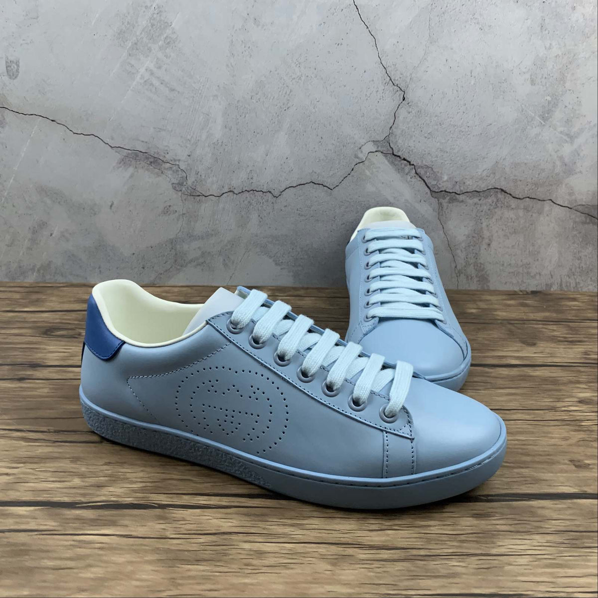 Gucci Light Blue Low-Top Sneakers