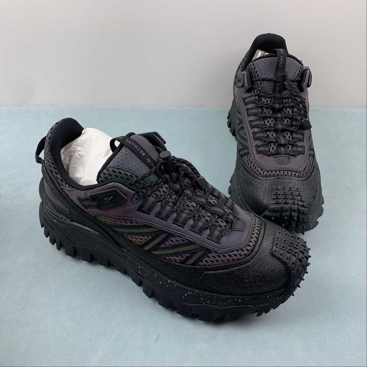 Moncler x Hoka Mafate Speed     Black Chunky Sneakers