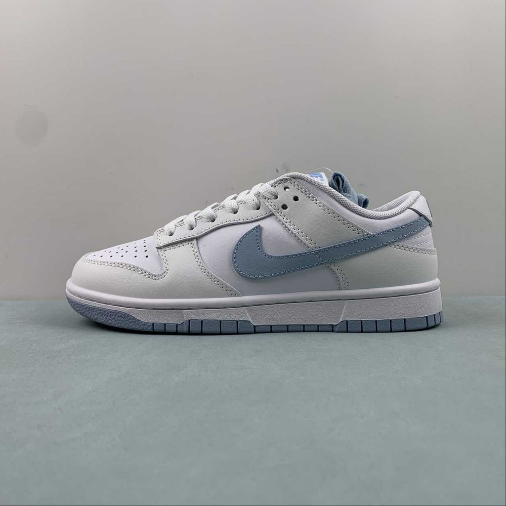 Nike Dunk Low Sneakers - White, Light Grey & Blue DV0831-109